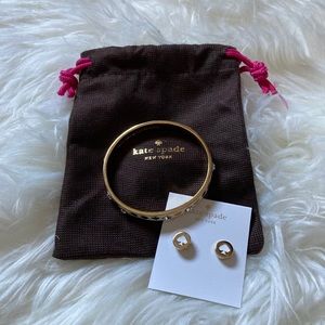 Kate Spade bangle & earrings.